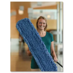 Nexstep Commercial Products MaxiTwist Microfiber Dust Mops, Microfiber, 36-in x 5-in, Blue