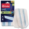 O-Cedar 9.25 in. x 4.38 in. H2prO Flat Mop Head Replacement - Blue/White (2/Pack, 6 Packs/Carton)