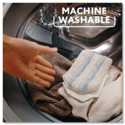 O-Cedar 9.25 in. x 4.38 in. H2prO Flat Mop Head Replacement - Blue/White (2/Pack, 6 Packs/Carton)