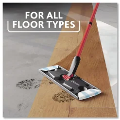 O-Cedar 9.25 in. x 4.38 in. H2prO Flat Mop Head Replacement - Blue/White (2/Pack, 6 Packs/Carton)