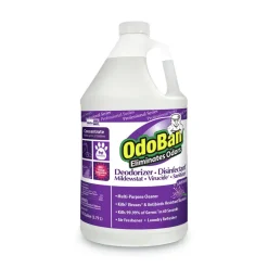 OdoBan 1 Gallon Bottle Concentrate Odor Eliminator and Disinfectant - Lavender Scent (4/Carton)