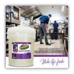 OdoBan 5 Gallon Pail Concentrated Odor Eliminator and Disinfectant - Lavender Scent