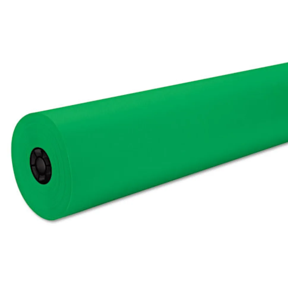Pacon 36 in. x 1000 ft. 40 lb Cover Weight Decorol Flame Retardant Art Rolls - Tropical Green (1-Roll)