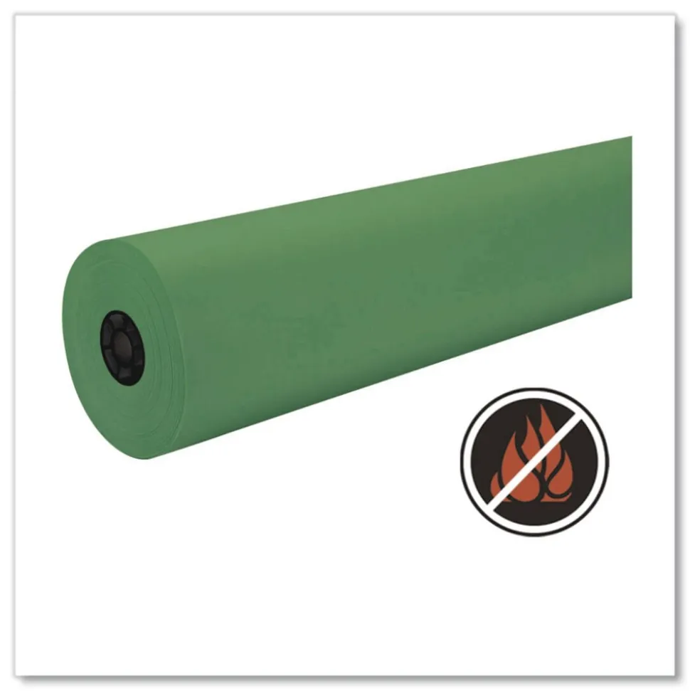 Pacon 36 in. x 1000 ft. 40 lb Cover Weight Decorol Flame Retardant Art Rolls - Tropical Green (1-Roll)