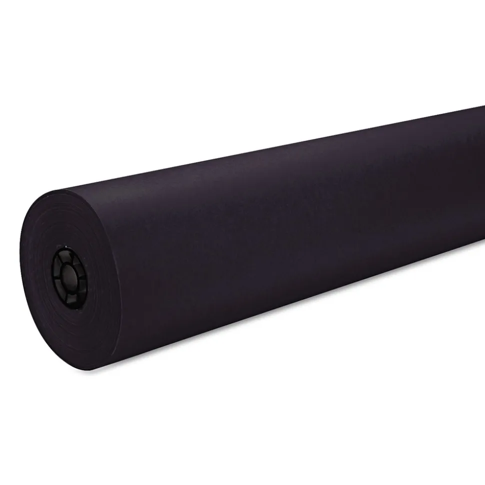 Pacon 36 in. x 1000 ft. 40 lb Cover Weight Decorol Flame Retardant Art Rolls - Black (1-Roll)
