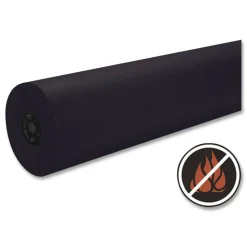 Pacon 36 in. x 1000 ft. 40 lb Cover Weight Decorol Flame Retardant Art Rolls - Black (1-Roll)