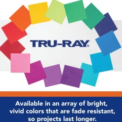 Pacon 12 in. x 18 in. 76 lb Text Weight Tru-Ray Construction Paper - Black (25 Packs/Carton)
