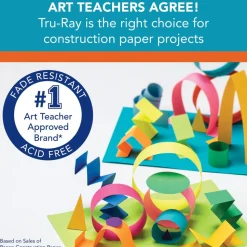 Pacon 9 in. x 12 in. 76 lbs. Text Weight Tru-Ray Construction Paper - White (50 Packs/Carton)