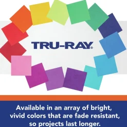 Pacon 12 in. x 18 in. 76 lbs. Text Weight Tru-Ray Construction Paper - White (25 Packs/Carton)