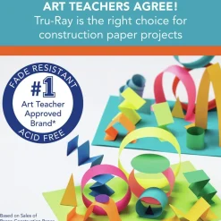 Pacon 12 in. x 18 in. 76 lbs. Text Weight Tru-Ray Construction Paper - White (25 Packs/Carton)