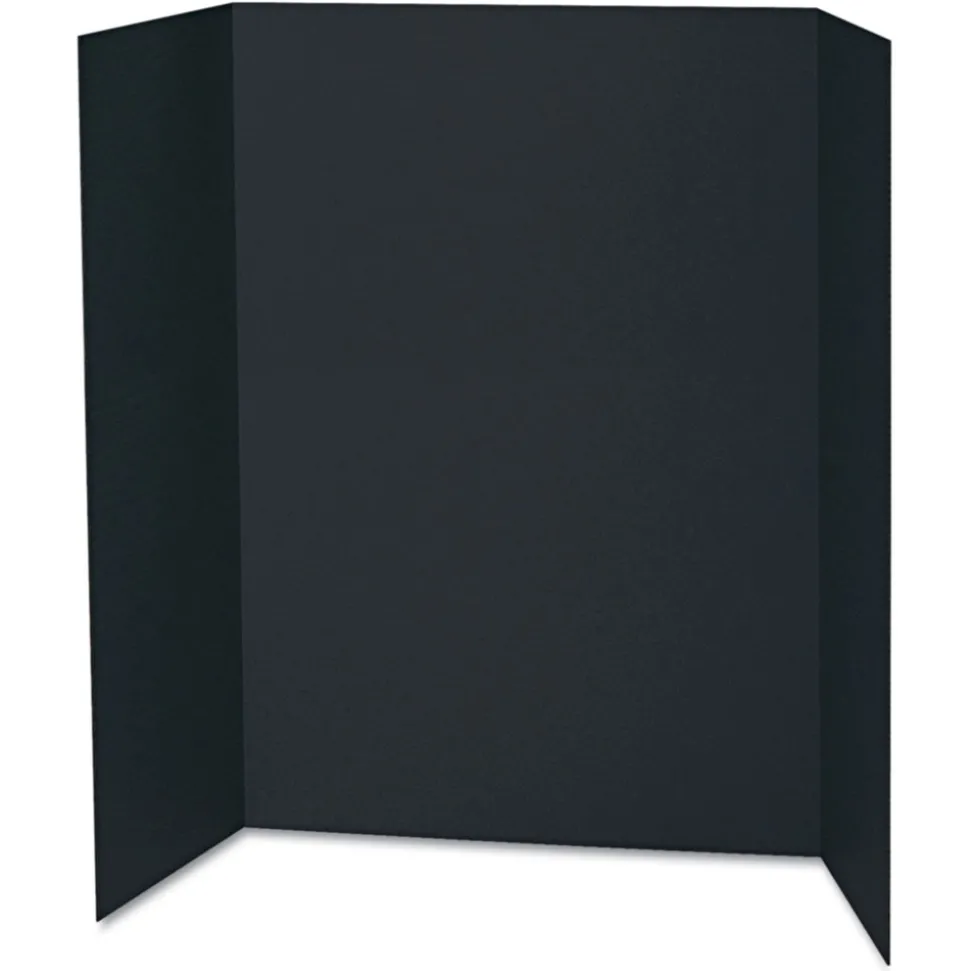 Pacon 48 in. x 36 in. Spotlight Corrugated Presentation Display Boards - Black/Kraft (24/Carton)