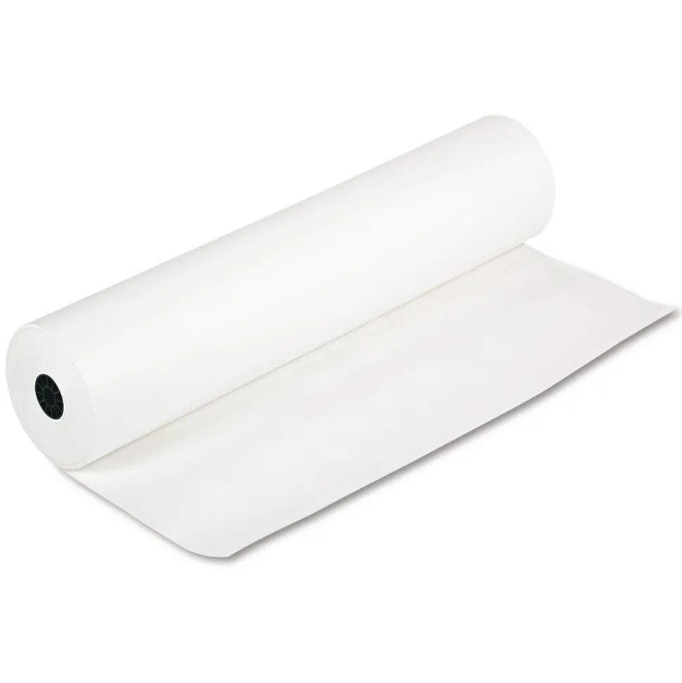 Pacon 48 lbs. Text Weight 36 in. x 1000 ft. Spectra ArtKraft Duo-Finish Paper - White (1-Roll)