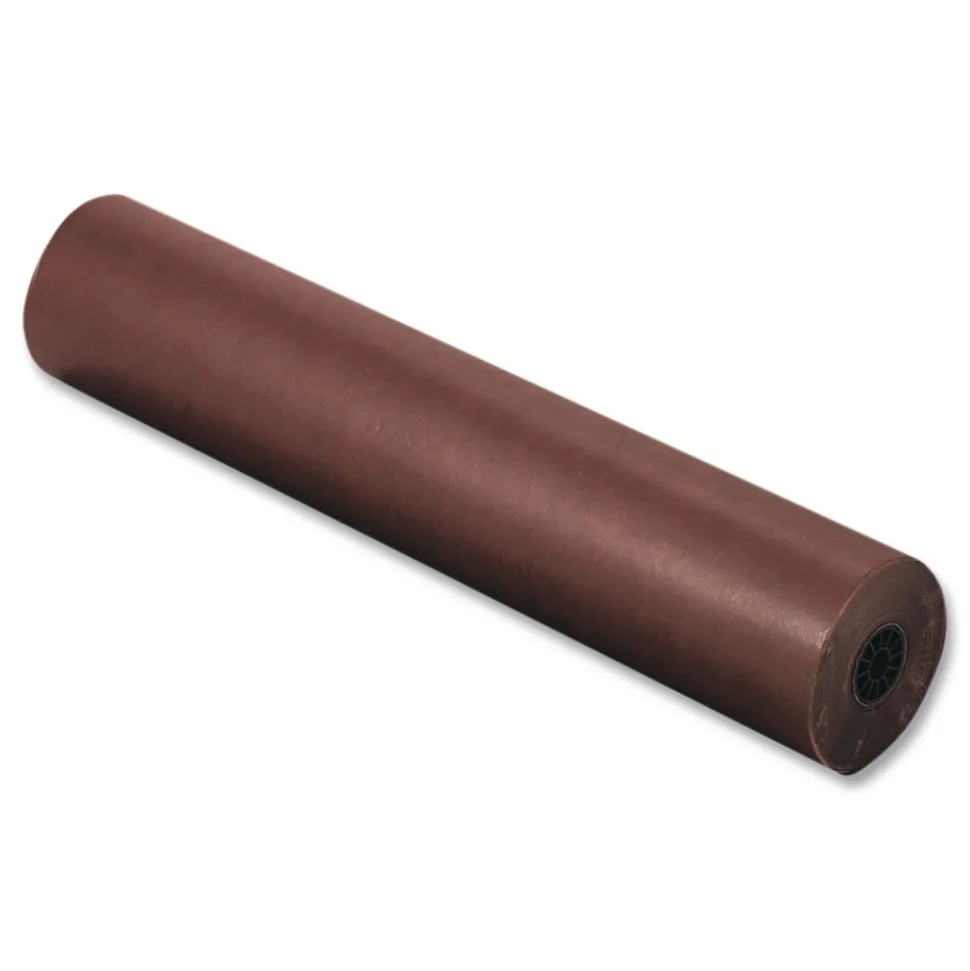 Pacon 35 lbs. Wrapping Weight 36 in. x 1000 ft. Rainbow Duo-Finish Colored Kraft Paper - Brown (1-Roll)