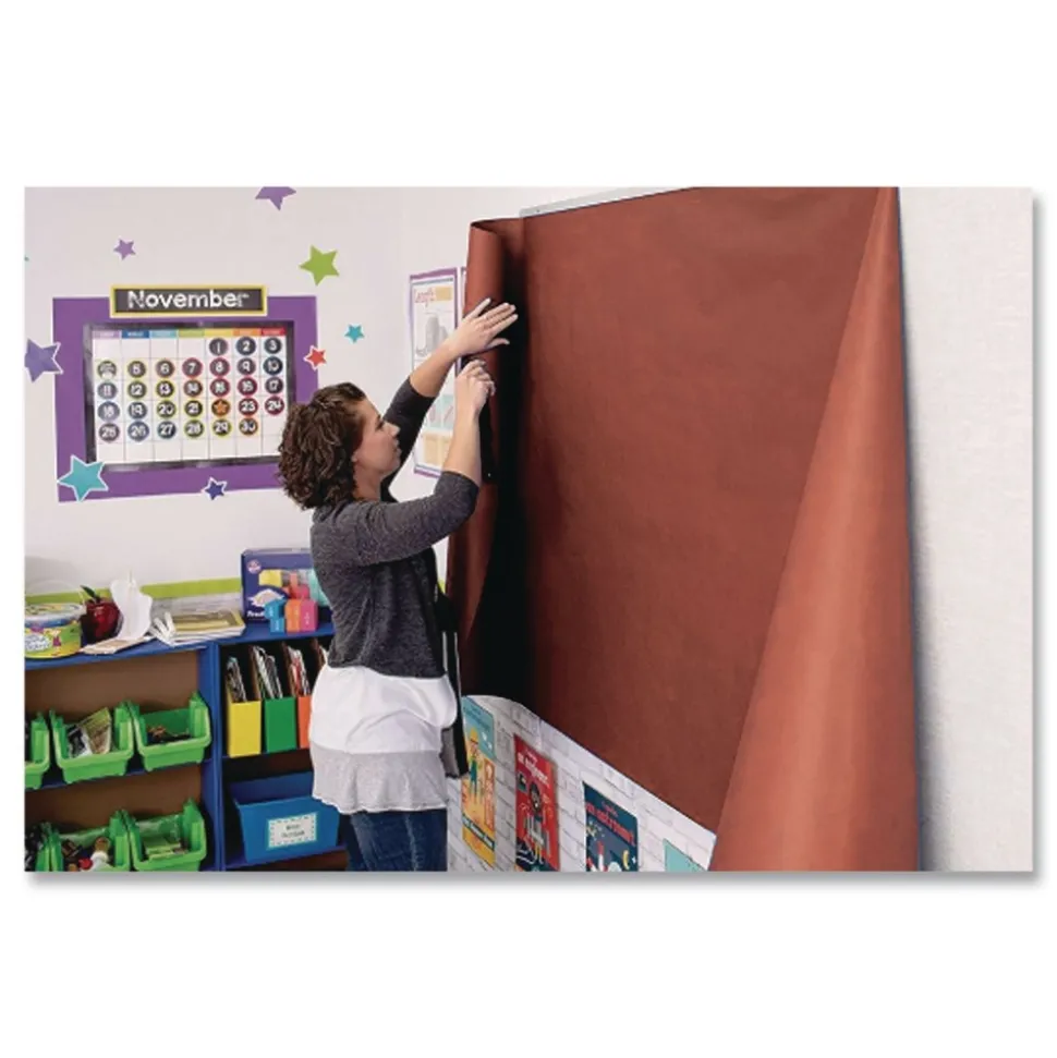 Pacon 35 lbs. Wrapping Weight 36 in. x 1000 ft. Rainbow Duo-Finish Colored Kraft Paper - Brown (1-Roll)