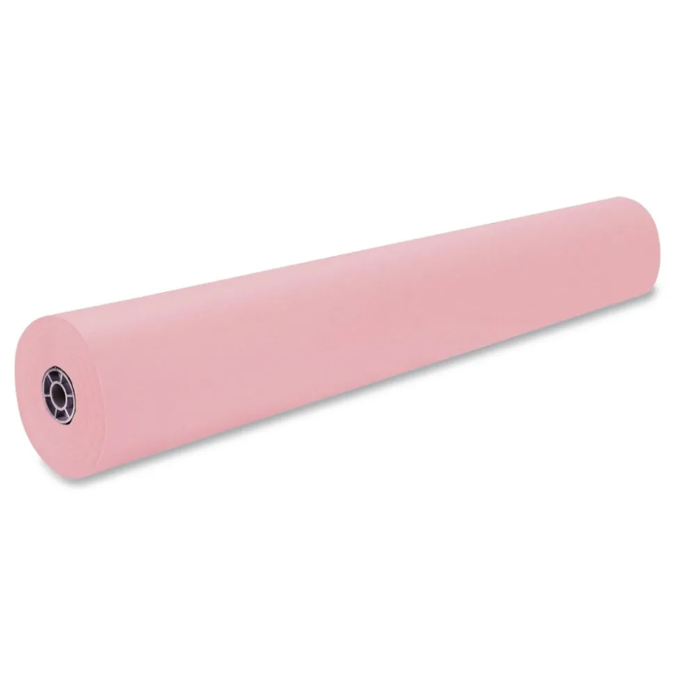 Pacon 35 lbs. Wrapping Weight 36 in. x 1000 ft. Rainbow Duo-Finish Colored Kraft Paper - Pink (1-Roll)