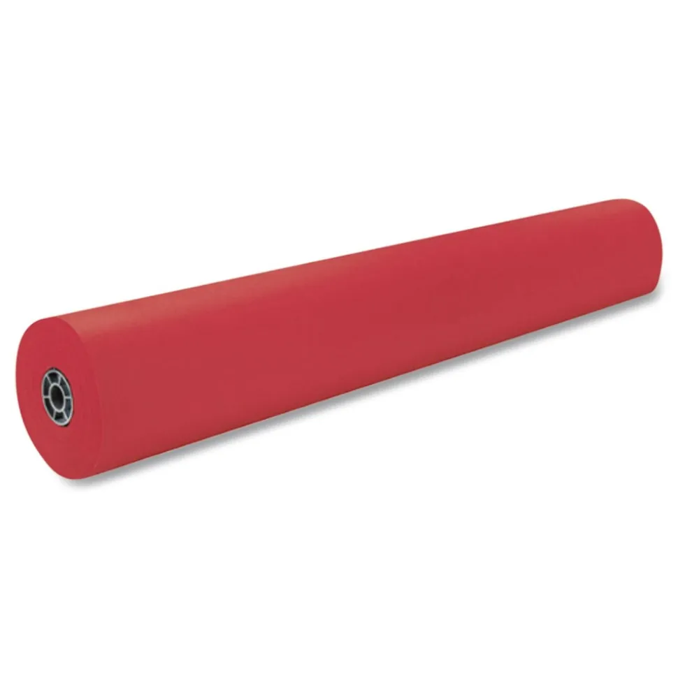 Pacon P0063030 35 lbs. Wrapping Weight 36 in. x 1000 ft. Rainbow Duo-Finish Colored Kraft Paper - Scarlet (1-Roll)