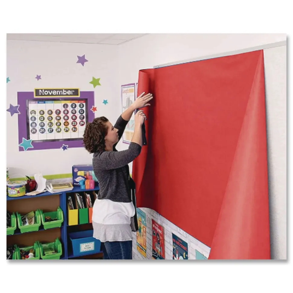 Pacon P0063030 35 lbs. Wrapping Weight 36 in. x 1000 ft. Rainbow Duo-Finish Colored Kraft Paper - Scarlet (1-Roll)