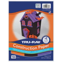 Pacon Tru-Ray 9 x 12 70 lb. Text Weight Construction Paper - Assorted Halloween Colors (150/Pack)