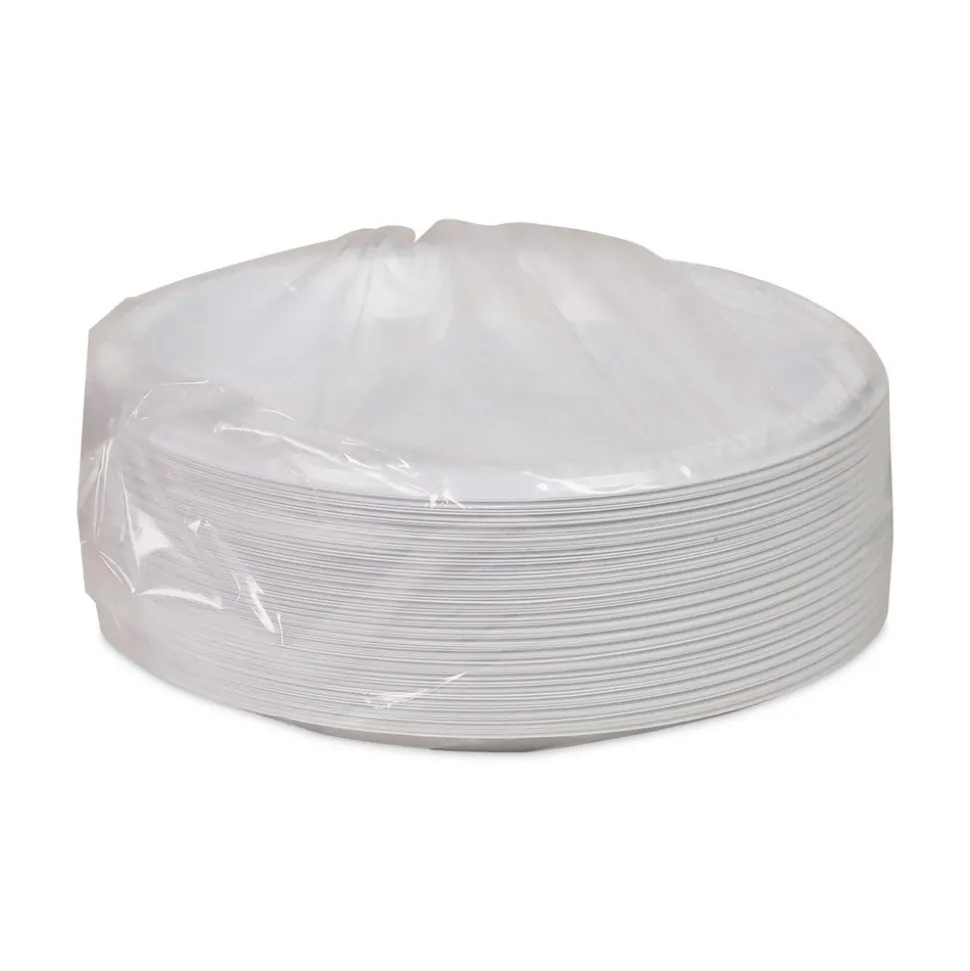 Pactiv Corp. 8.88 in. Diameter Meadoware Ops Dinnerware Plate - White (400/Carton)