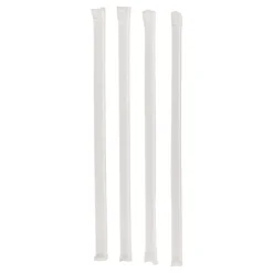 Pactiv Corp. 10.25 in. Giant Paper-Wrapped Straw - Translucent (1800/Carton)