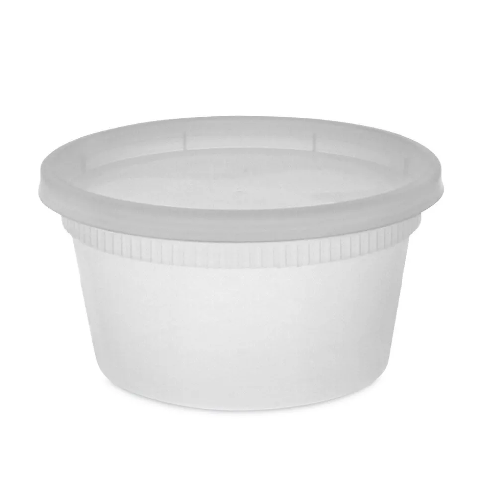 Pactiv Corp. 4.55 in. x 2.45 in. x 2.45 in. 12 oz. Newspring DELItainer Plastic Microwavable Container - Clear (240/Carton)