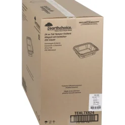 Pactiv Corp. 7.25 in. x 6.37 in. x 2 in. 24 oz. EarthChoice Tamper Evident Recycled Hinged Lid Deli Container - Clear (231/Carton)