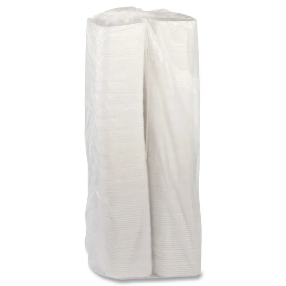 Pactiv Corp. 5.1 in. x 5.1 in. x 0.65 in. #1S Foam Supermarket Tray - White (1000/Carton)