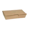 Pactiv Corp. 9 in. x 4.85 in. x 2 in. EarthChoice Tamper Evident OneBox Paper Box - Kraft (100/Carton)