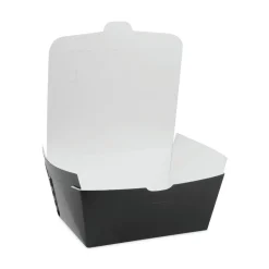 Pactiv Corp. 66 oz 6.5 x 4.5 x 3.25 EarthChoice OneBox Paper Box - Black (160/Carton)