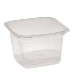 Pactiv Corp. 16 oz 4 x 4 x 3 PET Plastic Square Container - Clear (480/Carton)