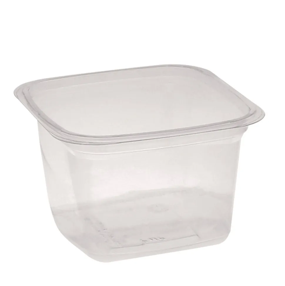 Pactiv Corp. 16 oz 4 x 4 x 3 PET Plastic Square Container - Clear (480/Carton)