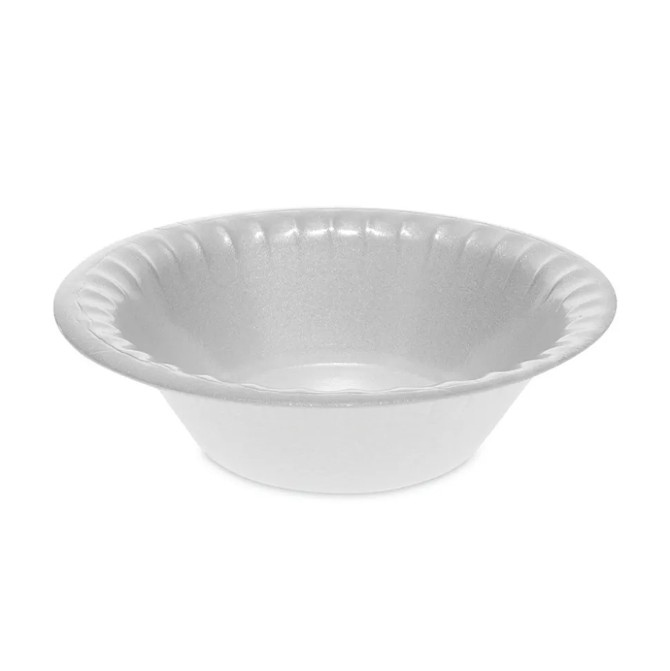 Pactiv Corp. 12 oz. Placesetter Deluxe Laminated Foam Dinnerware Bowl - White (1000/Carton)