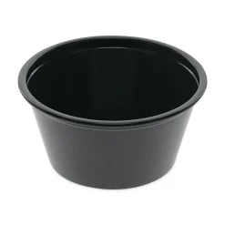 Pactiv Corp. 2 oz. Plastic Portion Cup - Black (200/Bag, 12 Bags/Carton)