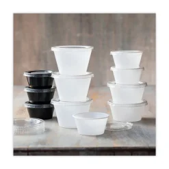 Pactiv Corp. 2 oz. Plastic Portion Cup - Black (200/Bag, 12 Bags/Carton)