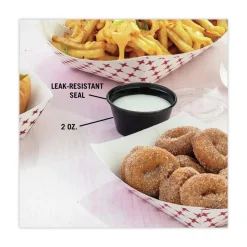 Pactiv Corp. 2 oz. Plastic Portion Cup - Black (200/Bag, 12 Bags/Carton)