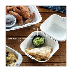 Pactiv Corp. 2 oz. Plastic Portion Cup - Black (200/Bag, 12 Bags/Carton)