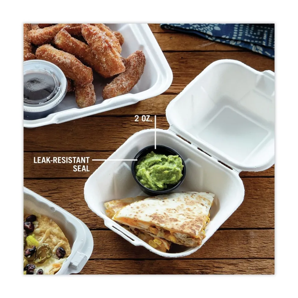 Pactiv Corp. 2 oz. Plastic Portion Cup - Black (200/Bag, 12 Bags/Carton)