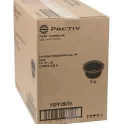 Pactiv Corp. 2 oz. Plastic Portion Cup - Black (2400/Carton)