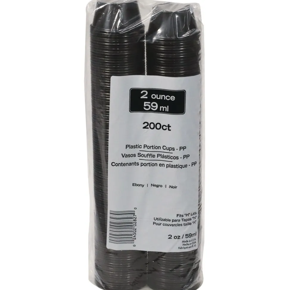 Pactiv Corp. 2 oz. Plastic Portion Cup - Black (2400/Carton)