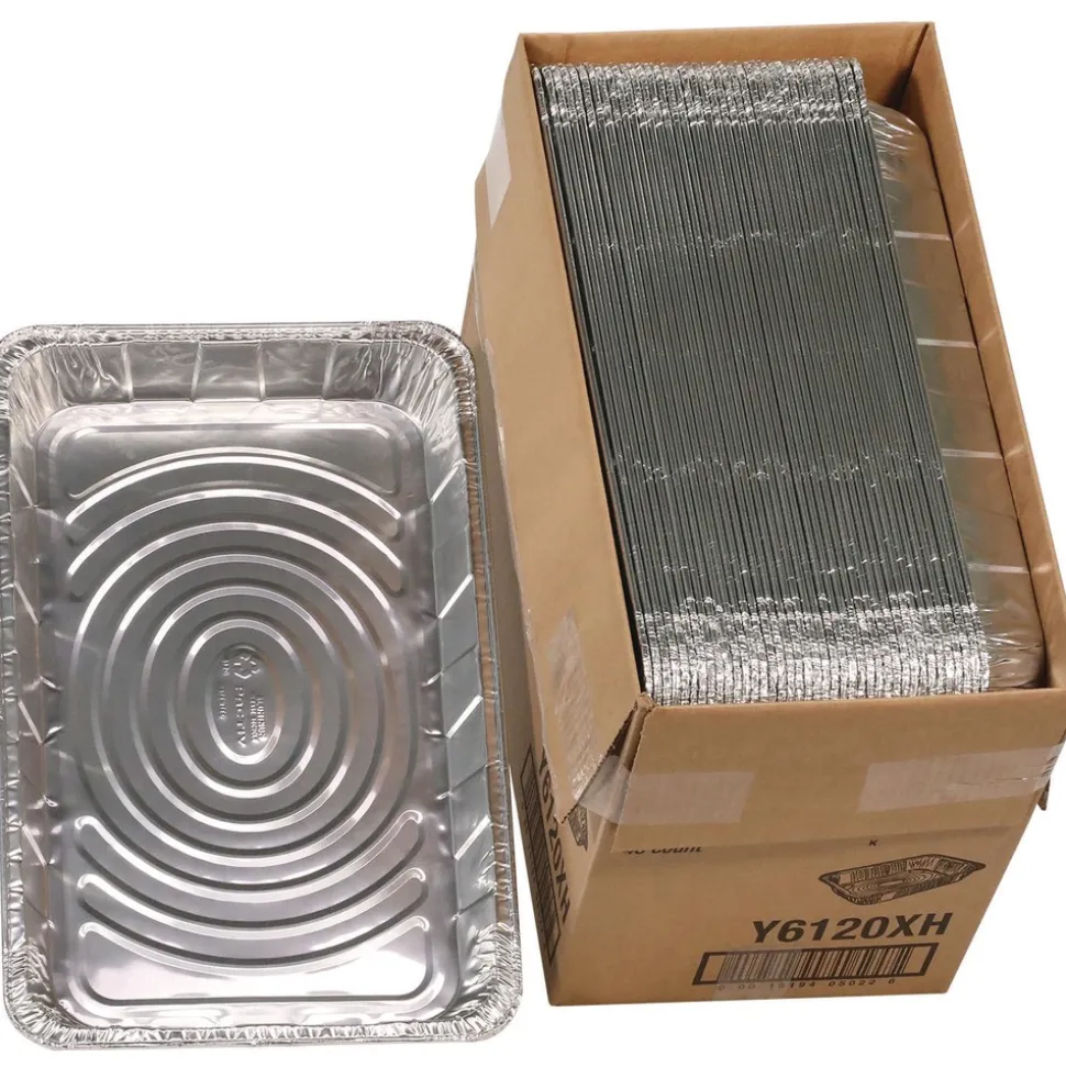 Pactiv Corp. 19.6 x 11.6 2.2 in. Full-Size Medium Deep Aluminum Steam Table Pan (40/Carton)