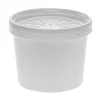 Pactiv Corp. 250/Carton 3.75 in. dia. x 3 in., 12 oz., Paper Round Food Container and Lid Combo - White