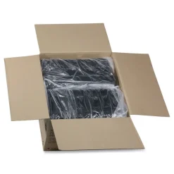 Pactiv Corp. EarthChoice 9 in. x 6 in. x 3.25 in. Plastic SmartLock Microwavable MFPP Hinged Lid Container - Black (270/Carton)