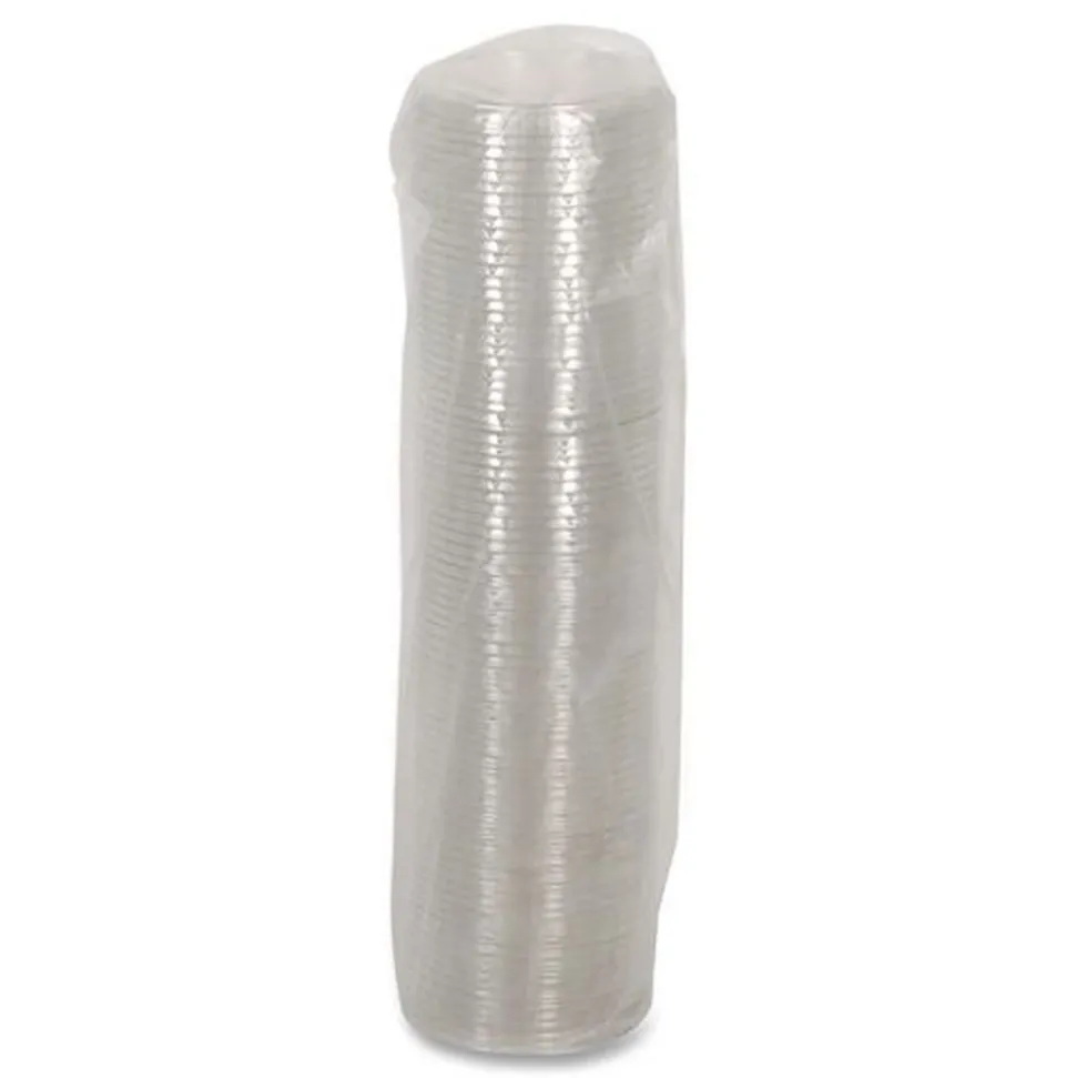 Pactiv Corp. EarthChoice 9 - 20 oz. No Straw Slot Cold Cup Lids - Clear (1020/Carton)