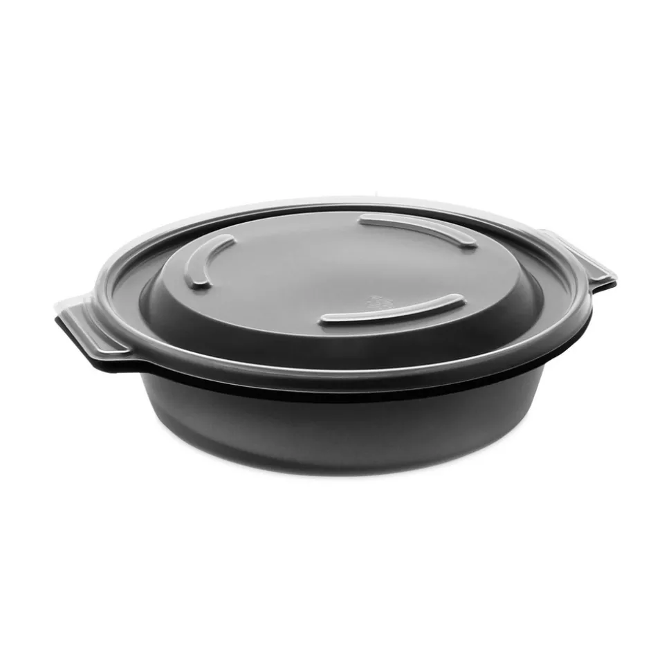 Pactiv Corp. EarthChoice MealMaster 16 oz. Container with Lid - Black/Clear (252/Carton)