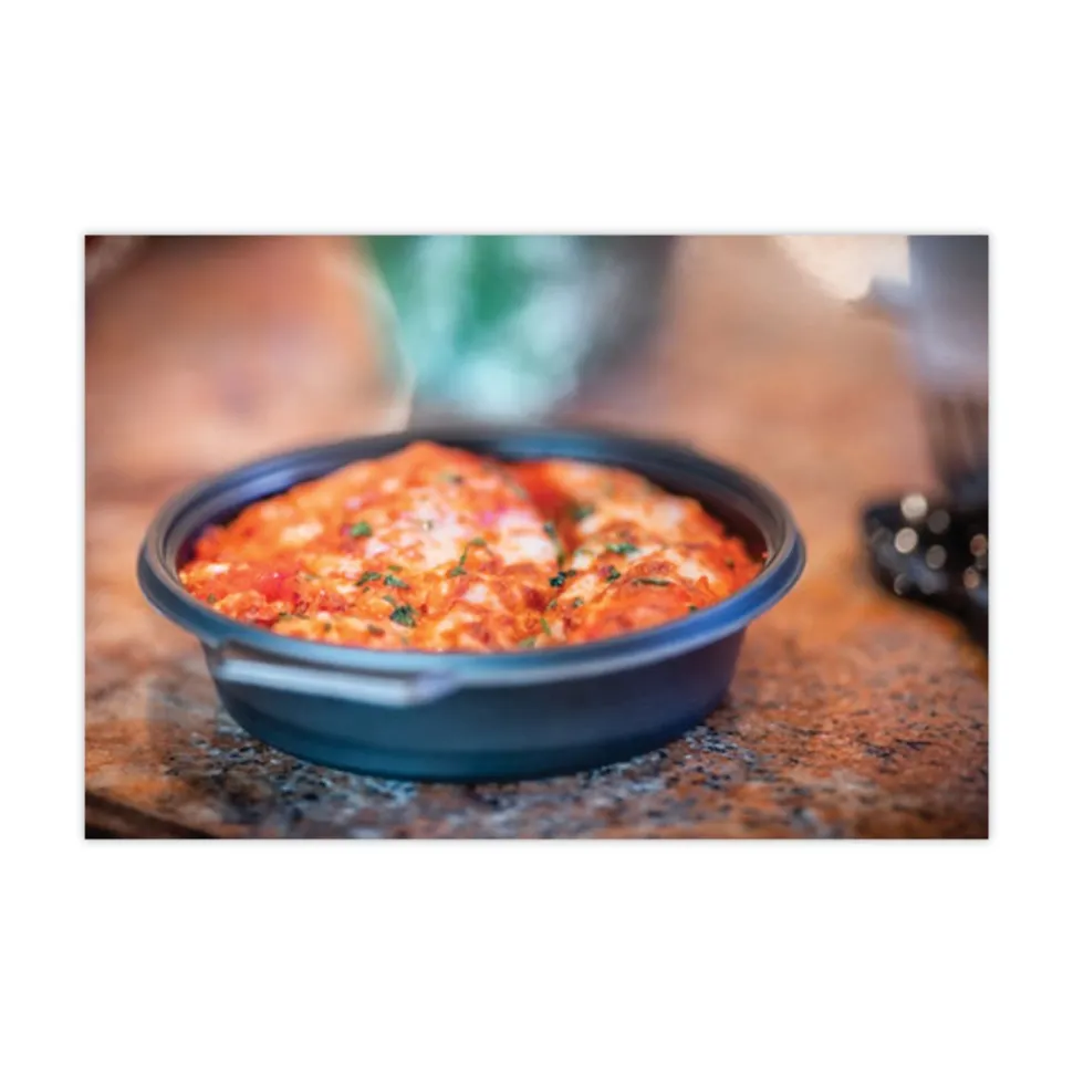 Pactiv Corp. EarthChoice MealMaster 16 oz. Container with Lid - Black/Clear (252/Carton)