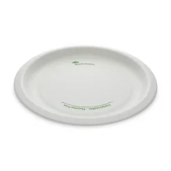 Pactiv Corp. EarthChoice Pressware 10 in. Diameter Plate Paper Compostable Dinnerware - White (300/Carton)
