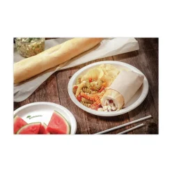 Pactiv Corp. EarthChoice Pressware 10 in. Diameter Plate Paper Compostable Dinnerware - White (300/Carton)