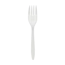 Pactiv Corp. Fieldware Mediumweight Fork Cutlery - White (1,000/Carton)
