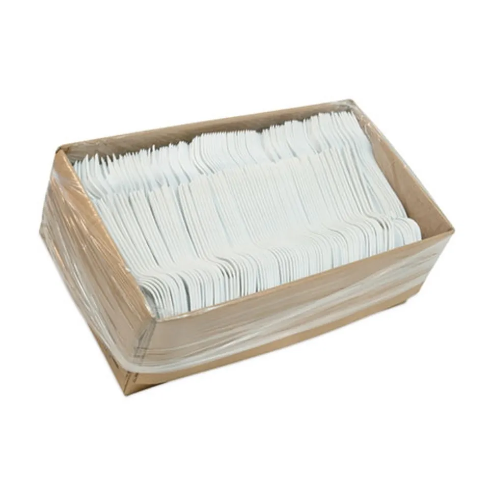 Pactiv Corp. Fieldware Mediumweight Fork Cutlery - White (1,000/Carton)
