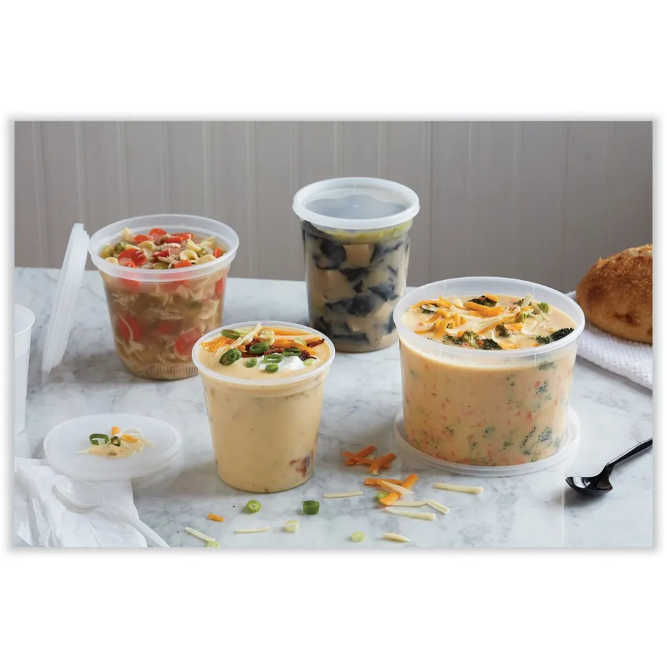 Pactiv Corp. L8328 32 oz 5.5 x 5.5 x 4.9 Newspring DELItainer Plastic Microwavable Container - Clear (200/Carton)